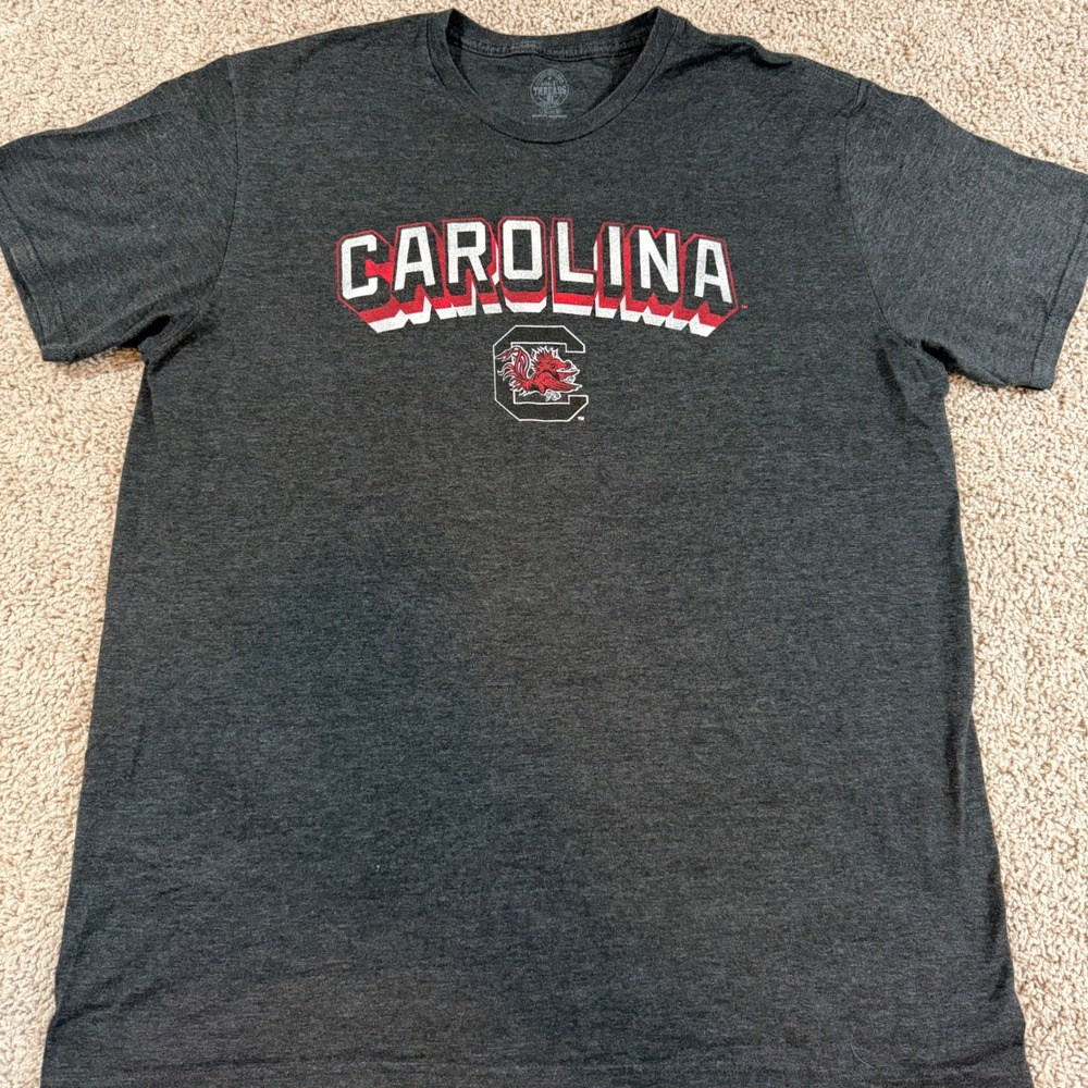 Threads South Carolina Gamecocks T-Shirt Mens L Charcoal Good Graphic Tee